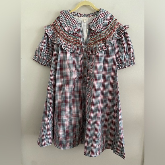 Daily Practice by Anthropologie Short-Sleeve V-Neck Midi Dress XS blue NEW - Picture 9 of 10